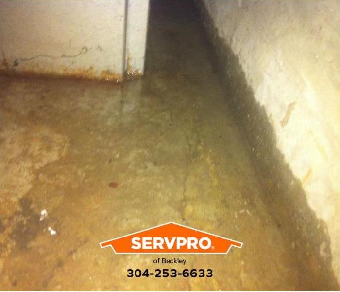 A flooded basement is shown.